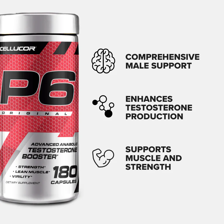 GainsX Nutrition™ - Cellucor P6 Original Testosterone Booster 120 Caps