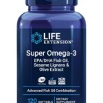 Life Extension Super Omega-3 EPA/DHA Fish Oil, Sesame Lignans & Olive Extract 120 Softgels