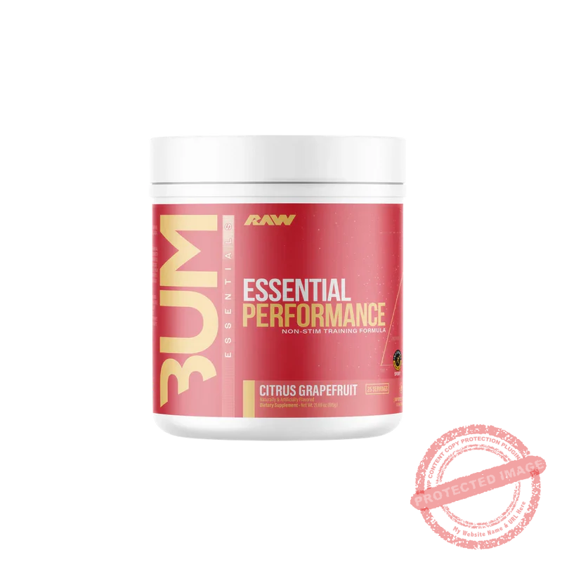 Essential_Performance-Citrus-Grapefruit-front_d1c97280-9b0f-4b7e-bb95-851e07c633da Cbum Raw Nutrition Essential Performance Non-Stim Pre-Workout - Image 1