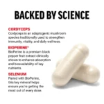 Force Factor Cordyceps 1,000mg 60 Capsules - Image 3