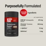 Weider Prime Testosterone for Men with KSM-66® Ashwagandha 60 Capsules - Image 4